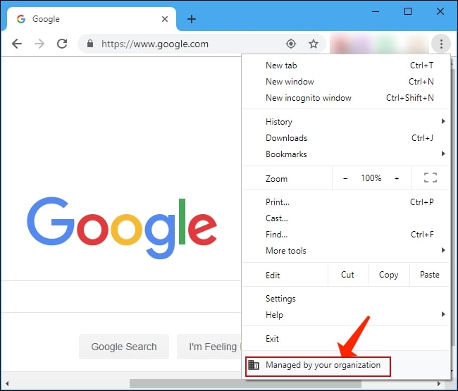 Chrome "Dikelola Oleh Organisasi Anda" - Petunjuk Penghapusan